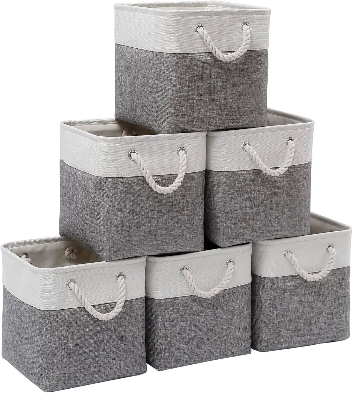 Cube Storage Bins, Collapsible Fabric Cube Storage Bin, 11 Inch Cube Storage Bins with Handles