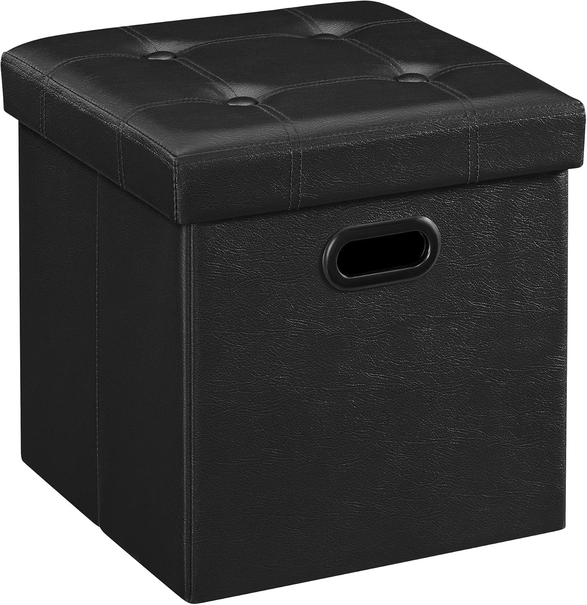 SONGMICS MAZIE Collection - 15 Inches Ottoman with Storage, Footstool, Storage Ottoman with Metal