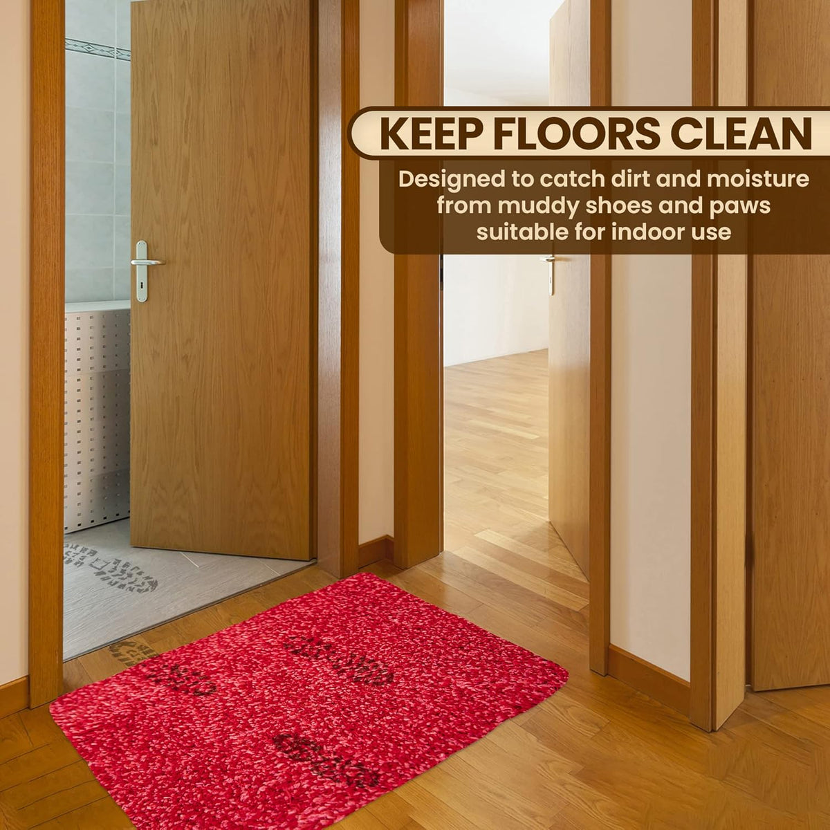 Premium Microfiber Indoor Door Mat – 36"x72" Washable Entry Mat, Non-Slip, Waterproof Backing