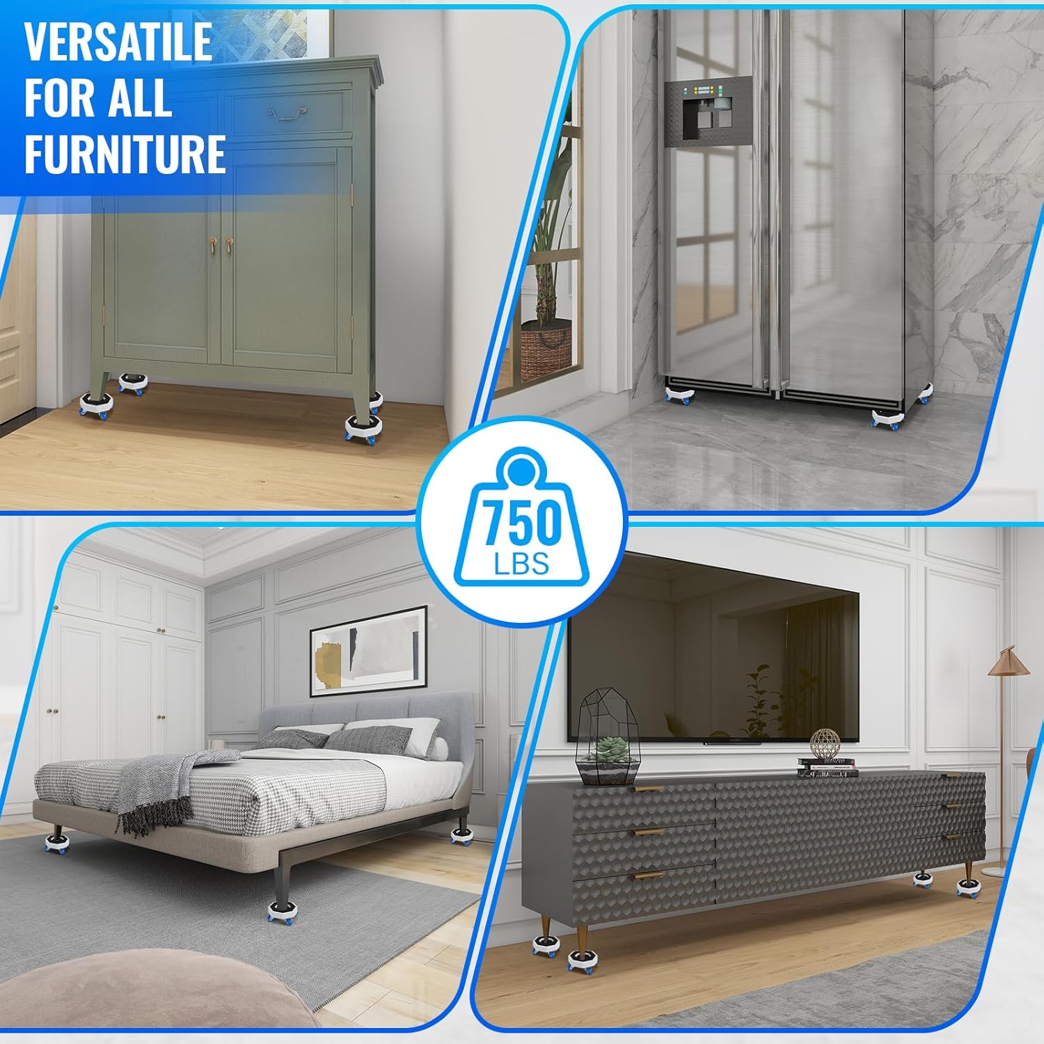 New Upgrade Furniture Sliders, Furniture Lift Heavy Duty Furniture Moving System with Roller Dolly