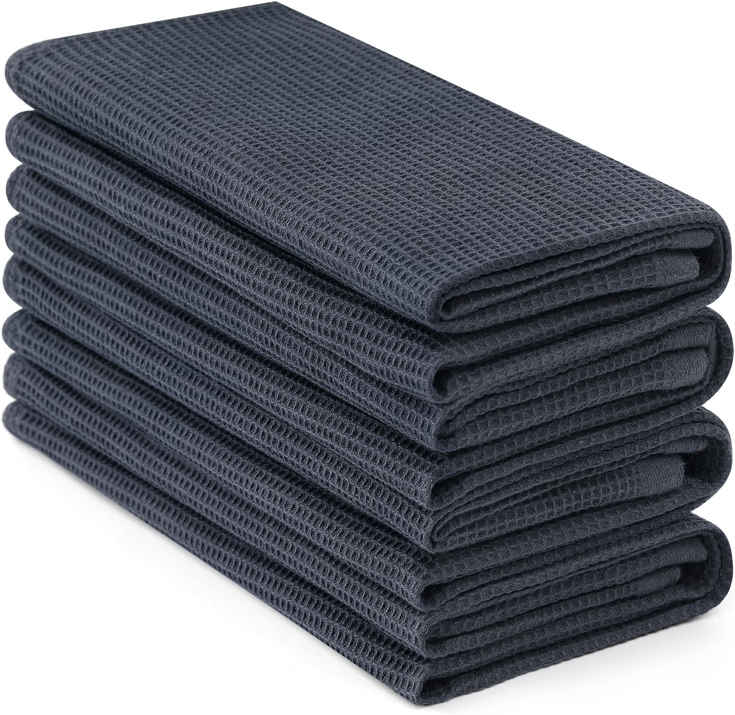 Homaxy 100% Cotton Waffle Weave Kitchen Towels - 4 Pack Soft and Absorbent Dish Towels - 16 x 26