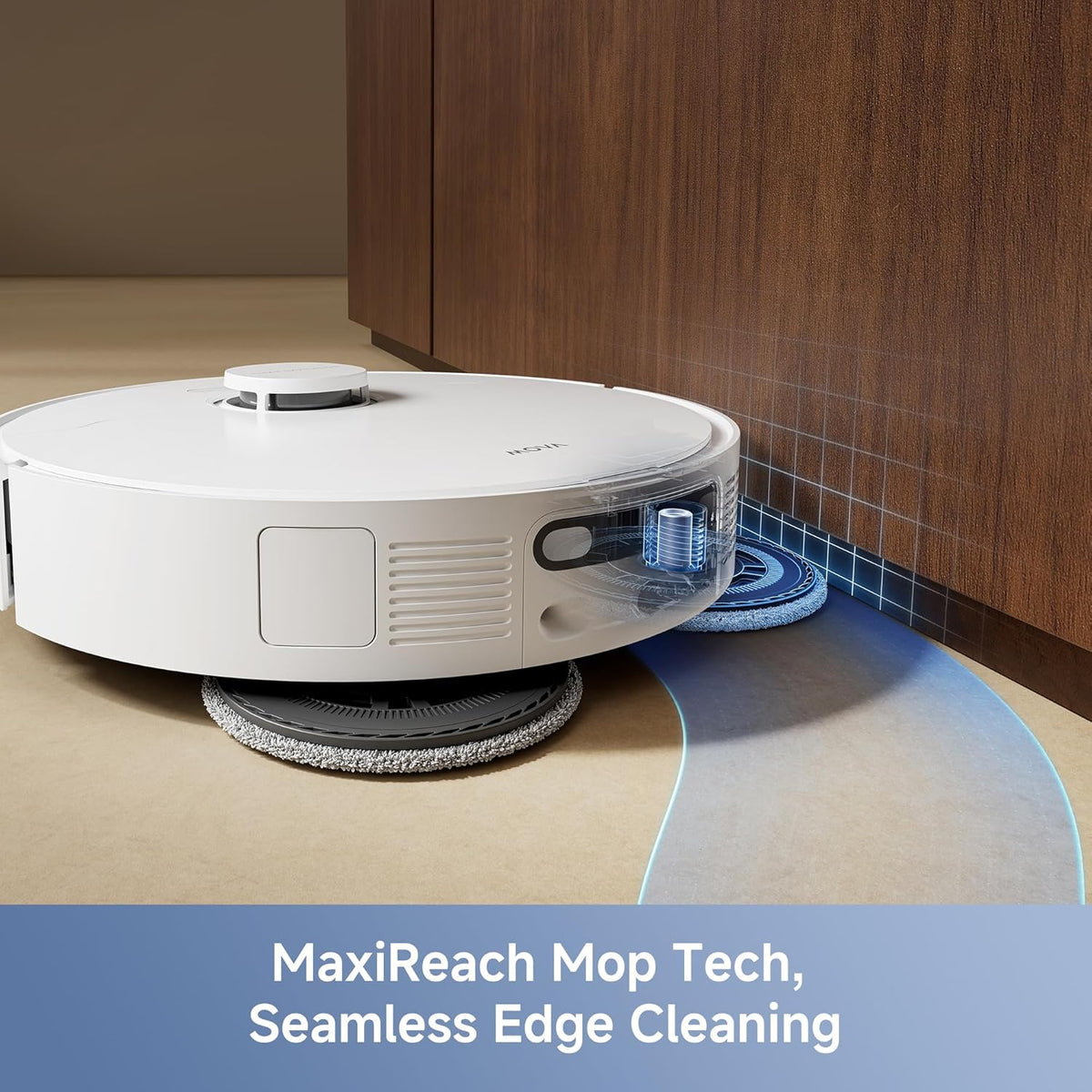 Mova E40 Ultra Robot Vacuum and Mop, 19,000Pa Suction, Extenable & Liftable Mop, All-in-One