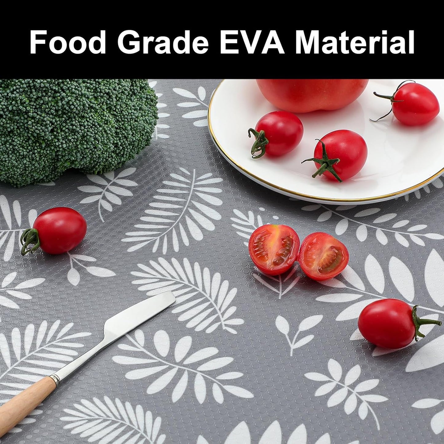 Cooyes Shelf Liners for Kitchen Cabinets Waterproof & Oil-Proof Kitchen Cupboard Mats Non-Slip