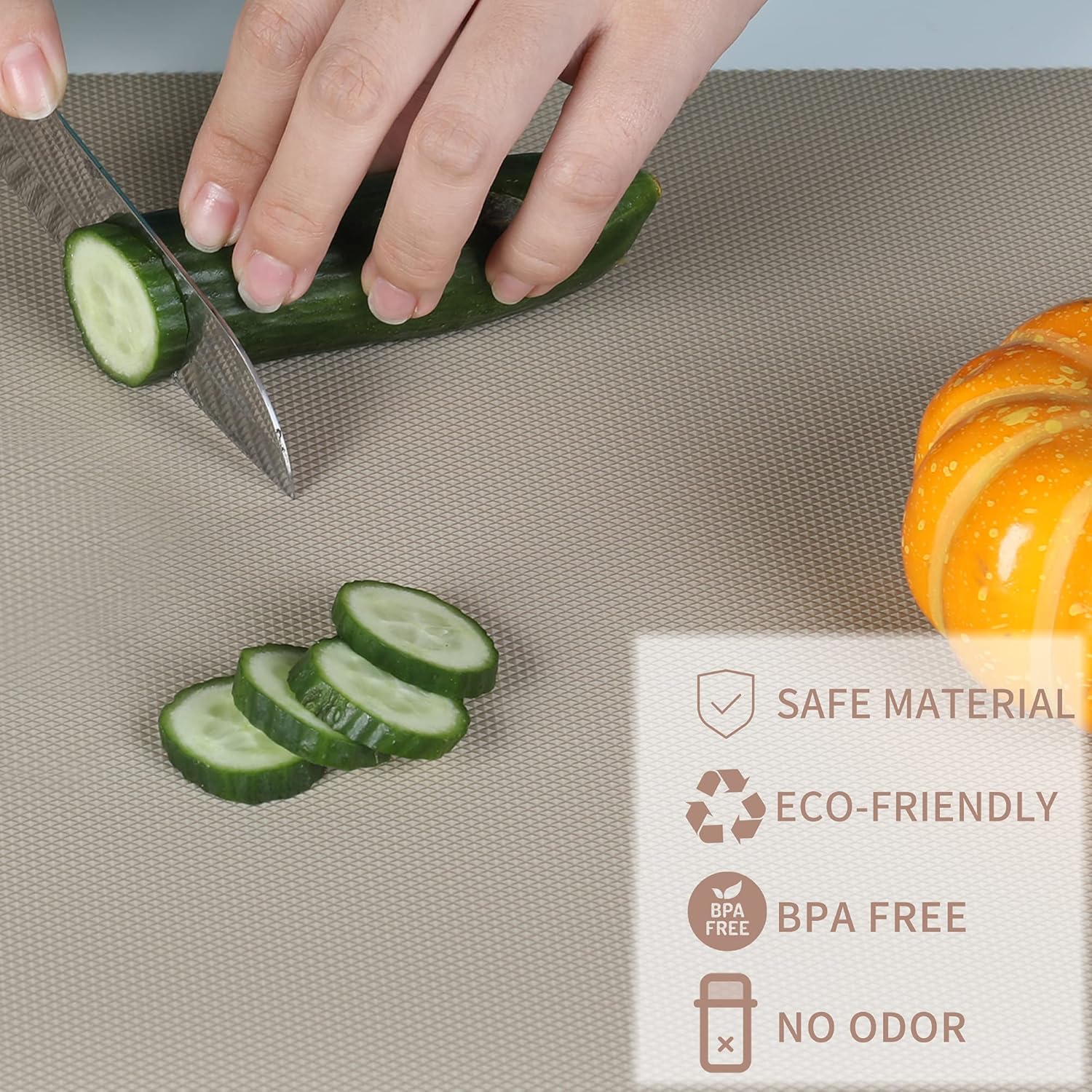 Kitchen Shelf Liner Drawer Liners, Non-Adhesive Refrigerator Liners Waterproof Fridge Mats with