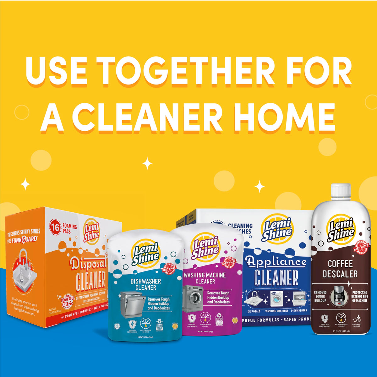 Lemi Shine foaming garbage disposal cleaner, lemon, 16-pack – view 7