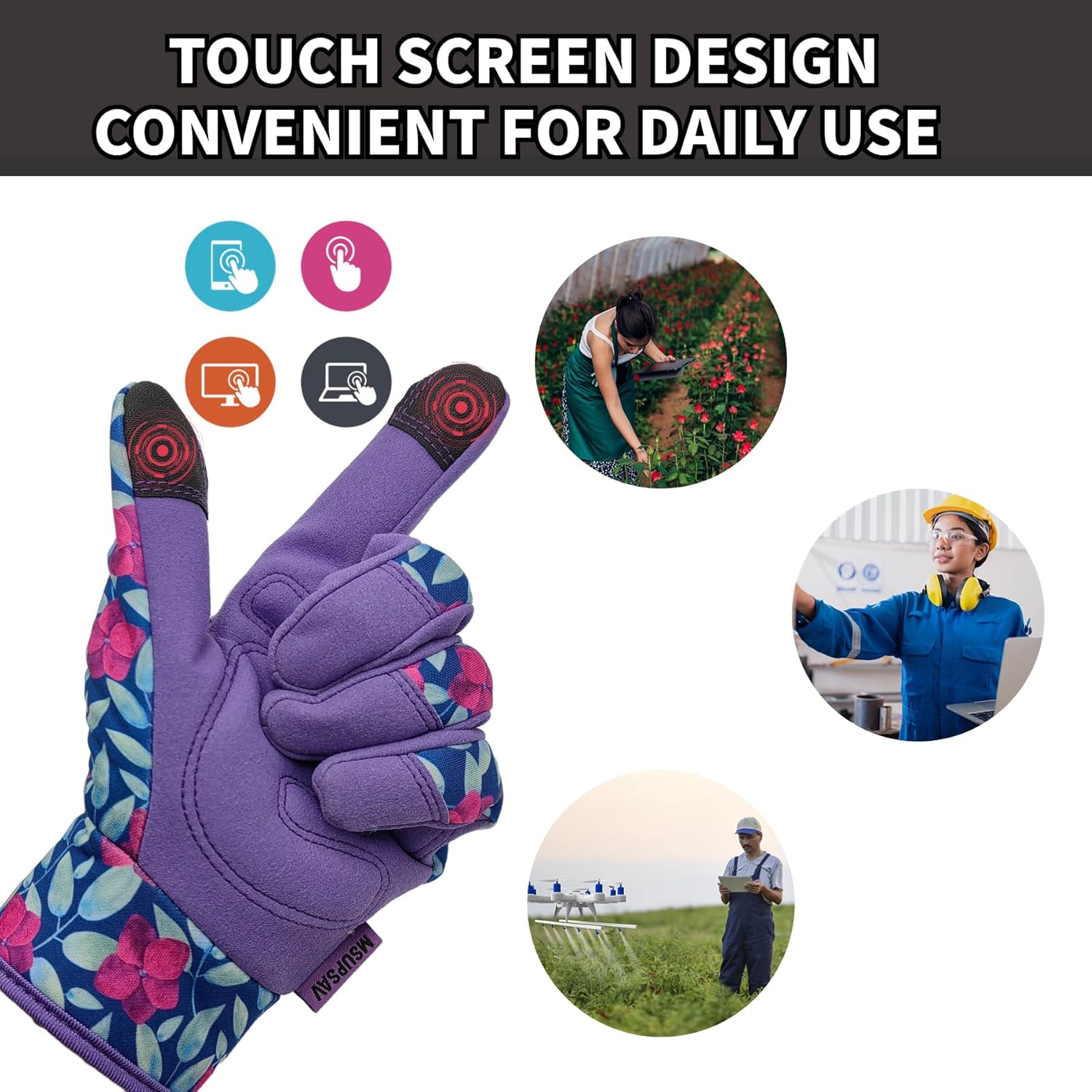 Thorn Proof&Puncture Resistant Gardening Gloves with Grip,Garden Gloves for Women, Leather Work