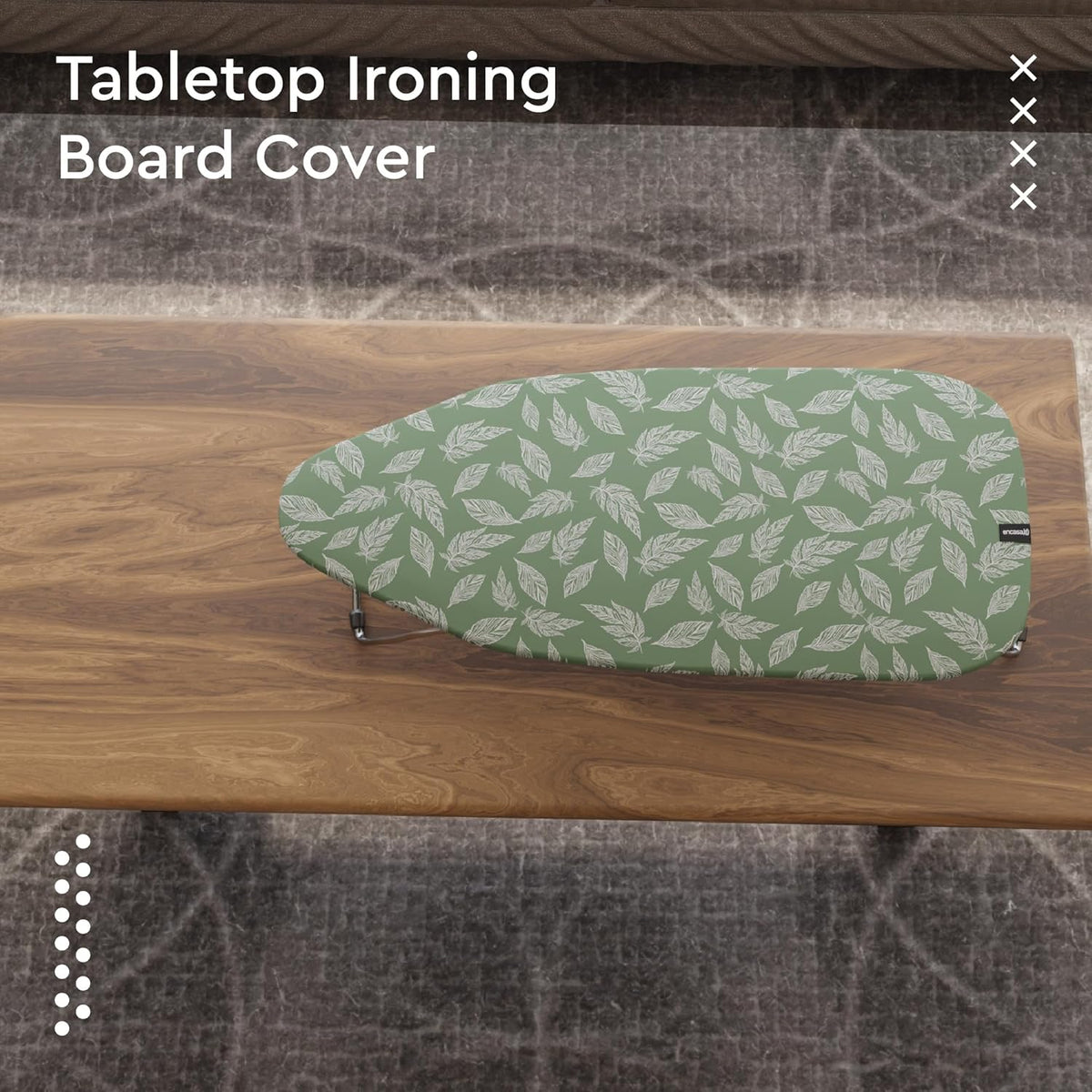Encasa XO Ironing Board Cover and Pad 28"x12" - Thick 3mm Felt Padding, Drawstring Tightening &