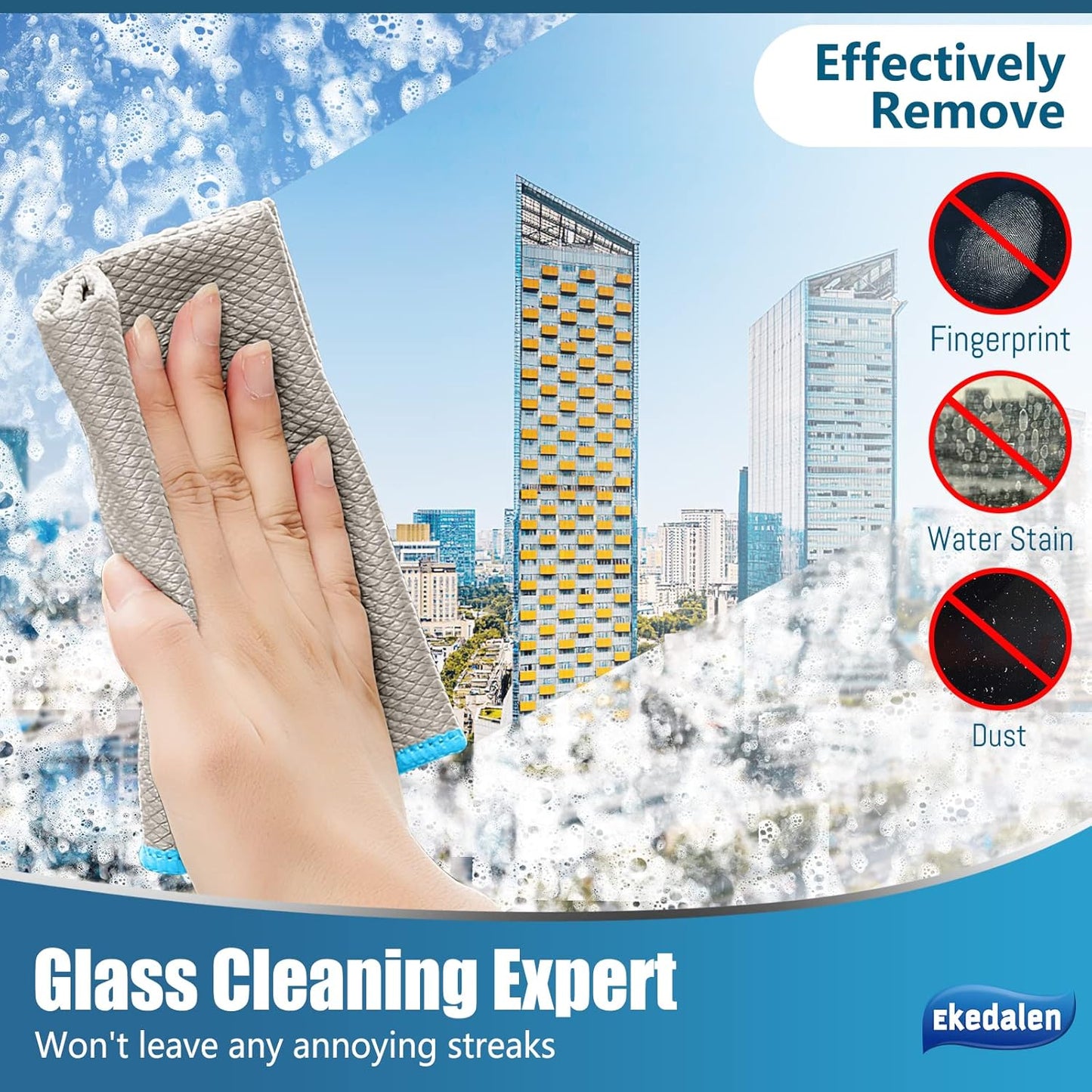 Microfiber Cleaning Cloth Lint Free Glass Cleaner Window Polishing Streak Free Miracle Easy Clean