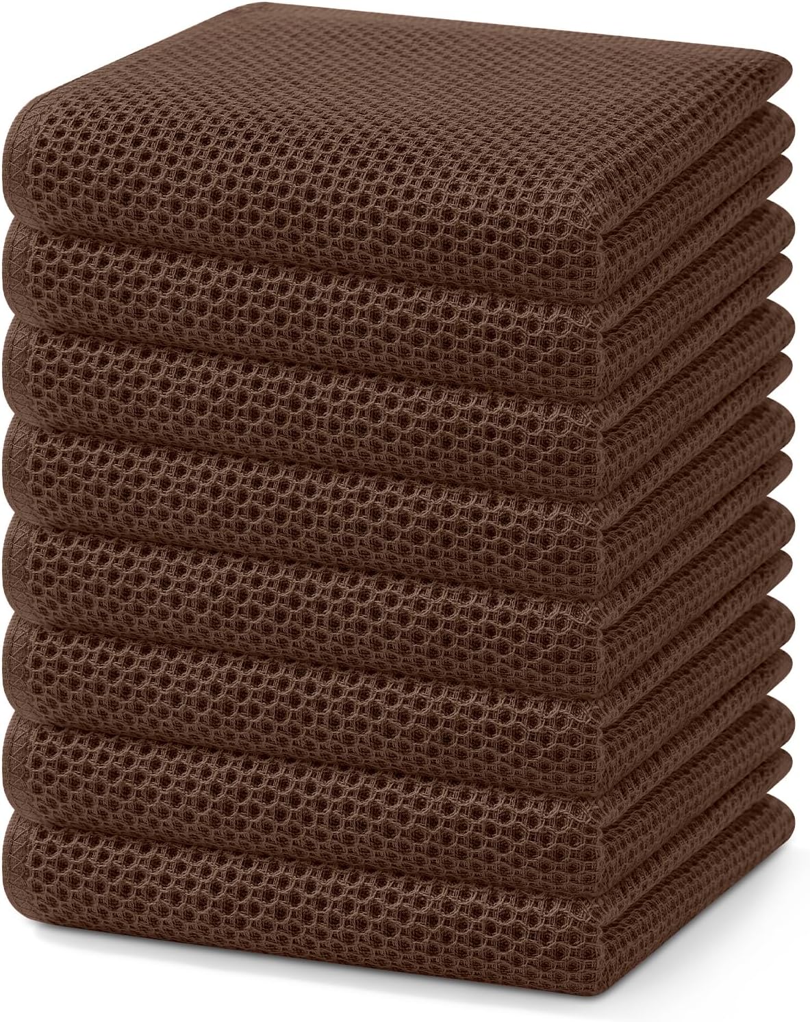Homaxy 100% Cotton Waffle Weave Kitchen Dish Towels, Ultra Soft Absorbent Quick Drying Cleaning