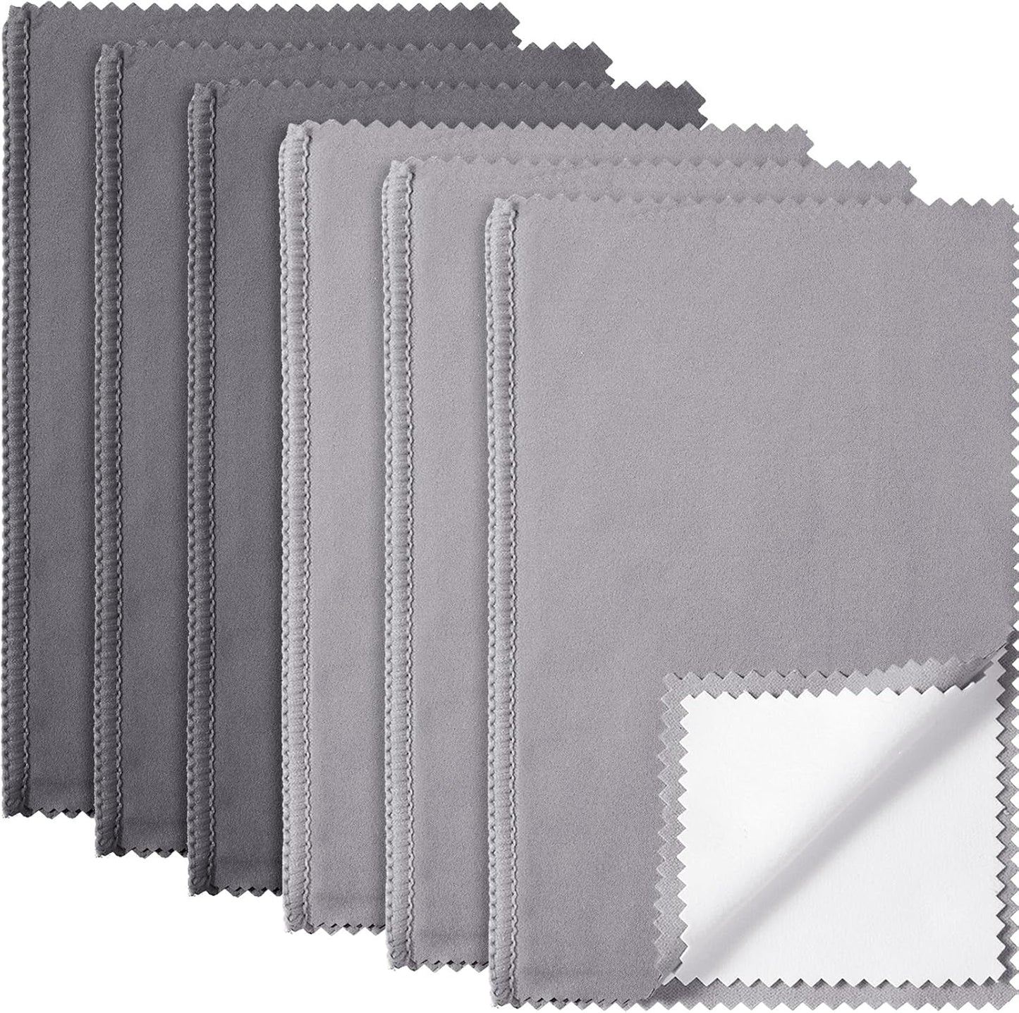 Breling 6 Pcs Silver Jewelry Polishing Cloths 6 x 8 inches Jewelry Cleaning Cloth Sterling Polish