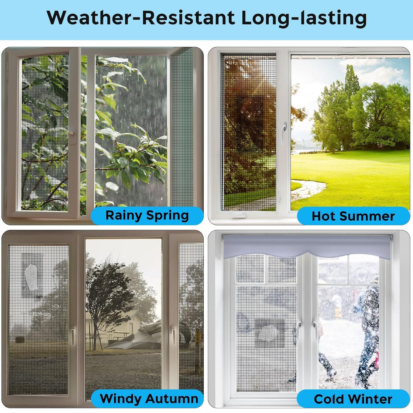 Grey Window Screen Repair Tape, 4IN X 20FT (240IN) Screen Repair Kit for Windows or Doors, Strong