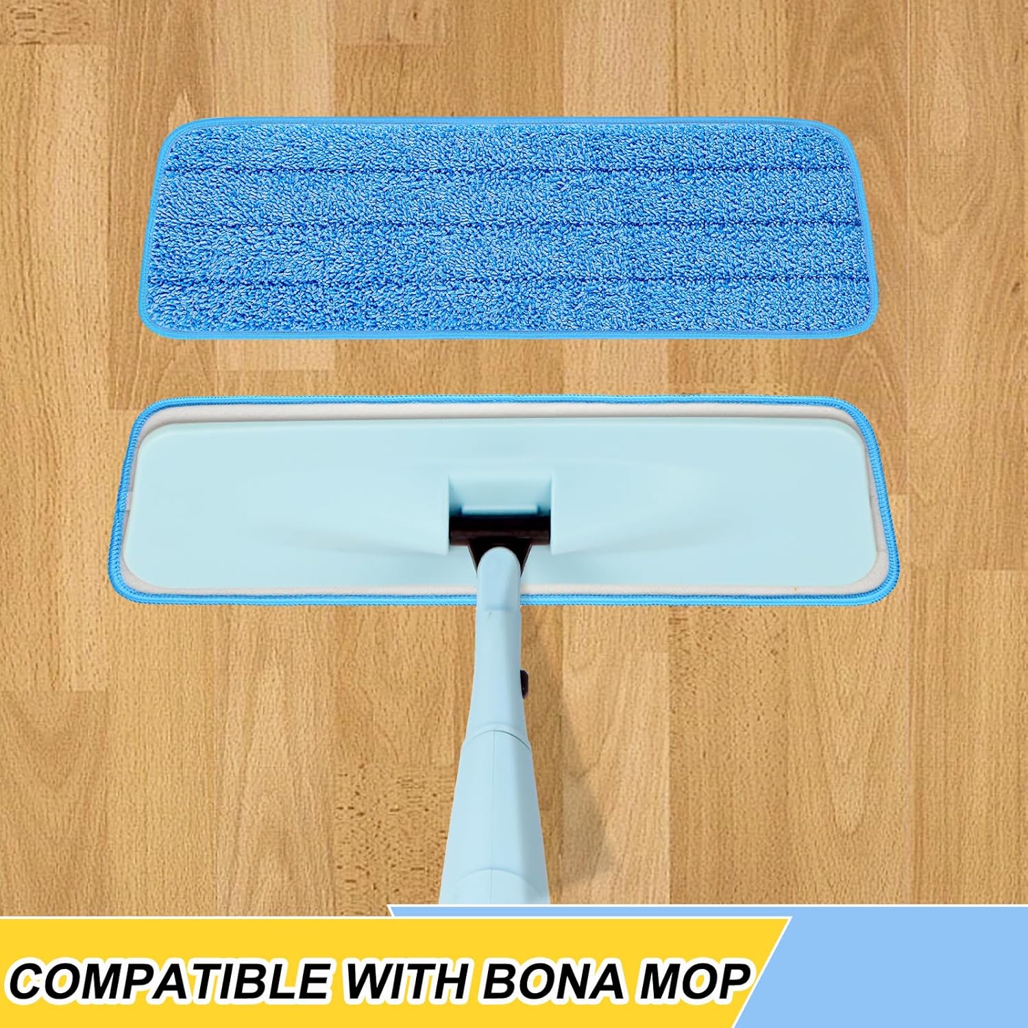 16.5 inch Reusable Mop Pads Microfiber Spray Mop Replacement Heads for Wet/Dry Mops Compatible with