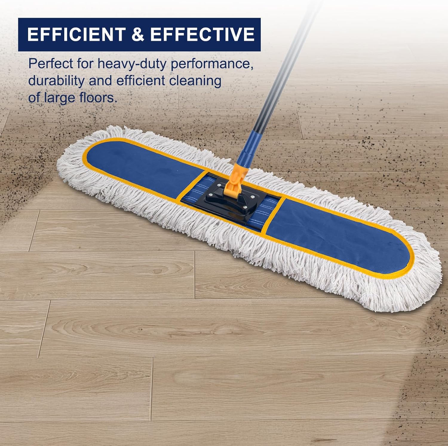 KeFanta 24" Commercial Dust Mop Replacement Heads,3 Pack Reusable Industrial Dust Mop Pads