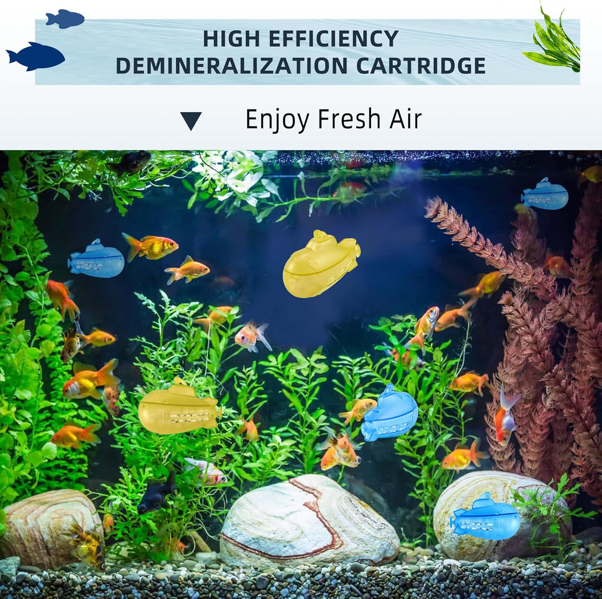 AMI PARTS Humidifier Tank Cleaner Adorable Submarine Purifie Water Soften Hard Water for Warm&Cool