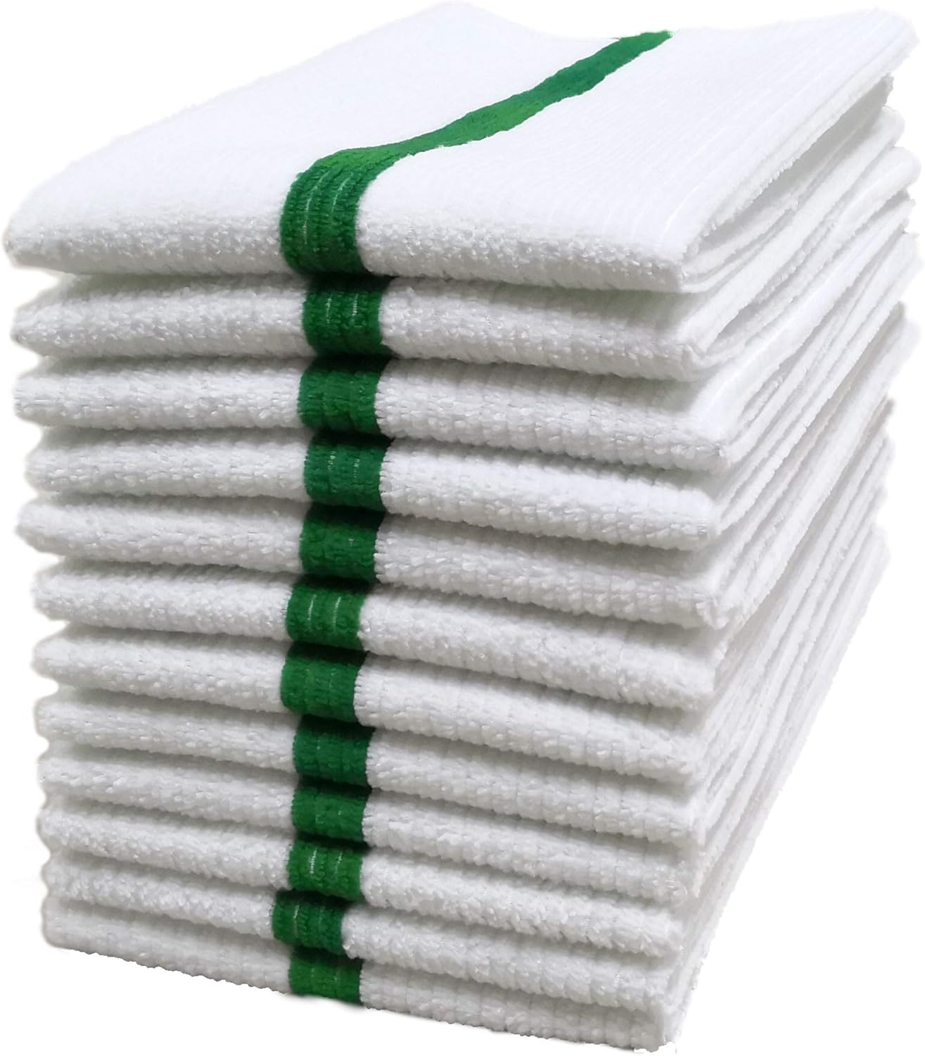 POLYTE Microfiber All-Purpose Ribbed Terry Bar Mop Towel for Home, Kitchen, Restaurant Cleaning