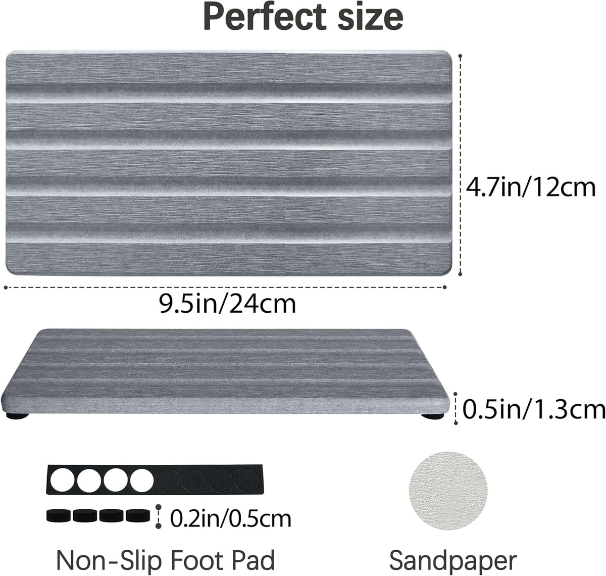 Diatomite Soap Dish, Water Absorbing Stone Tray, Kitchen Sink Organizer, Fast Drying Counter Holder