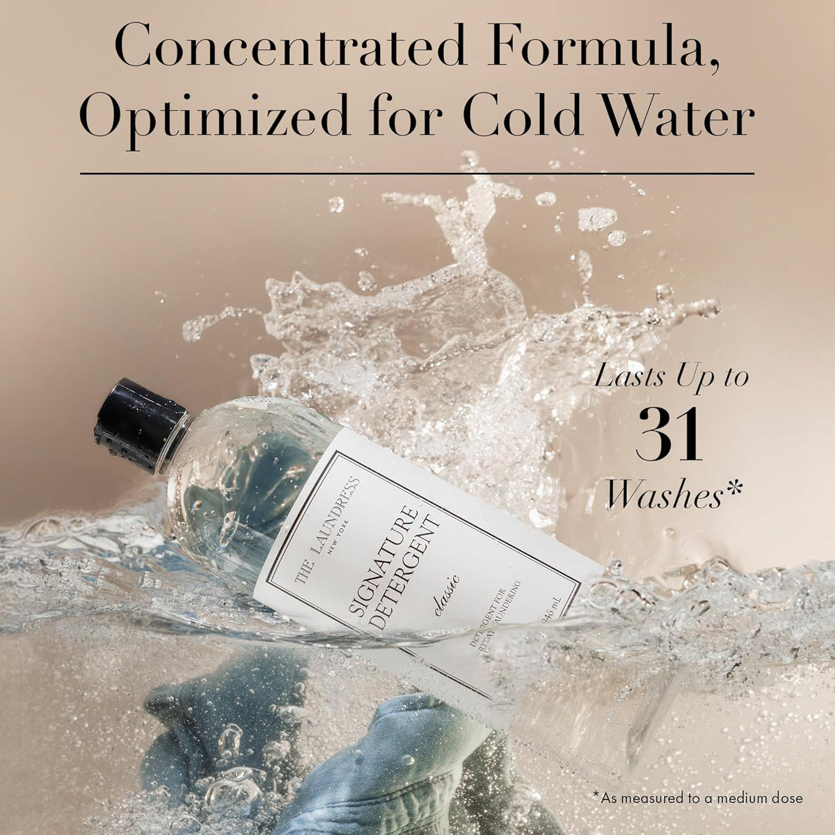 The Laundress Luxury Laundry Detergent, 31 Loads, Scented Signature Classic Fragrance, Concentrated