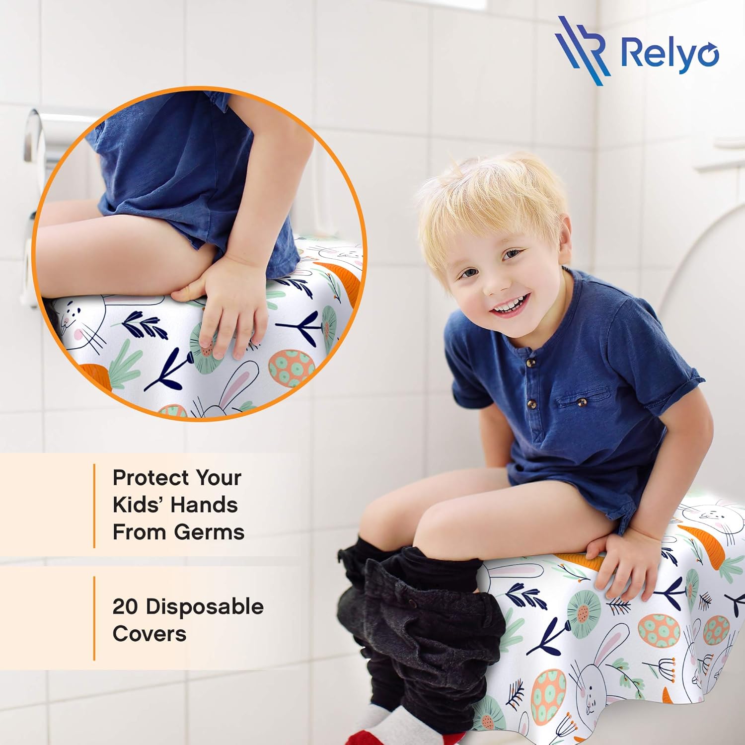 Disposable Toilet Seat Cover for Travel – 20 Pack with Covers Wrapped in Sets of 2, Non-Flushable