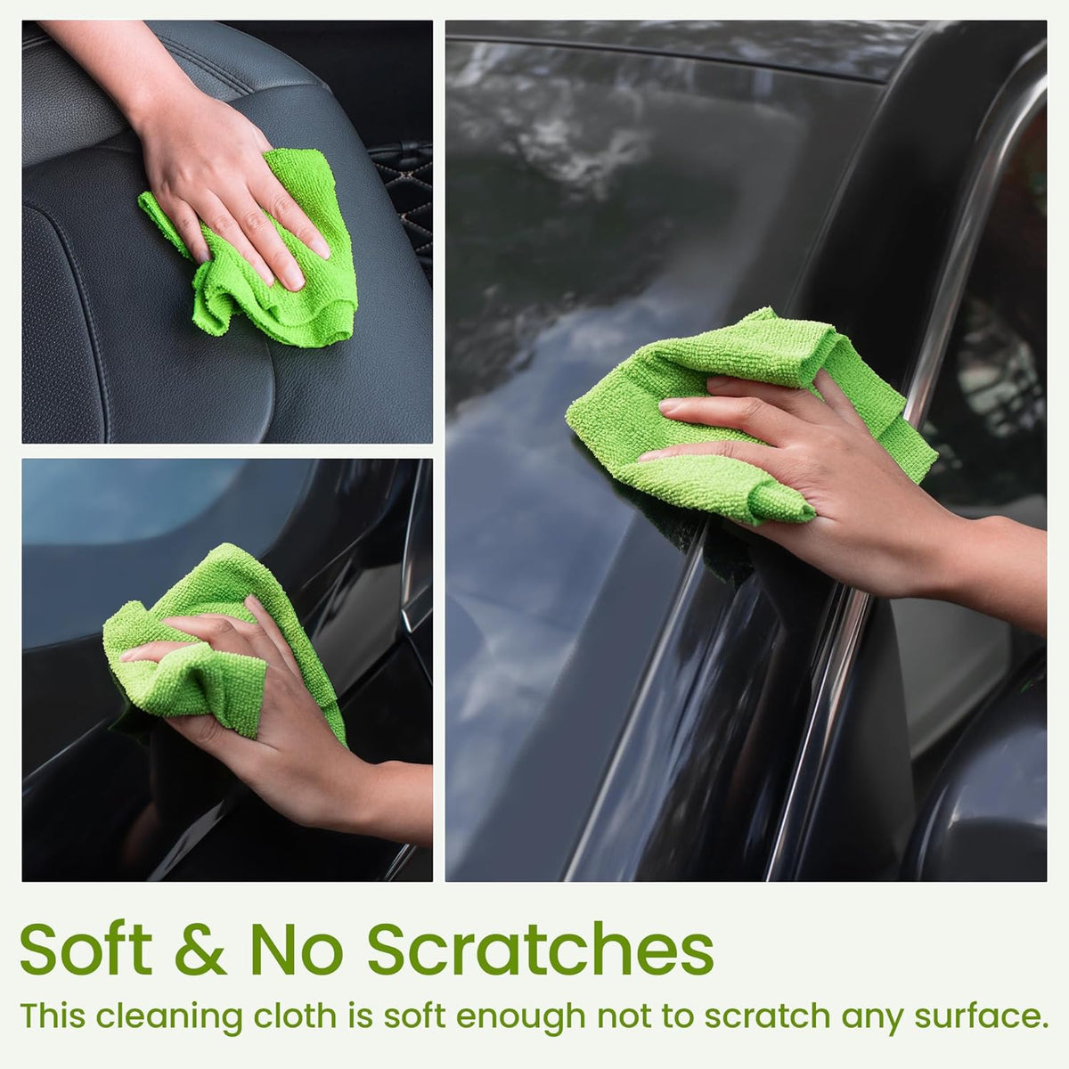 Greenfound Microfiber Cleaning Cloth Roll -80 Pack, 11.5x11.5, Tear Away Towels, Reusable and