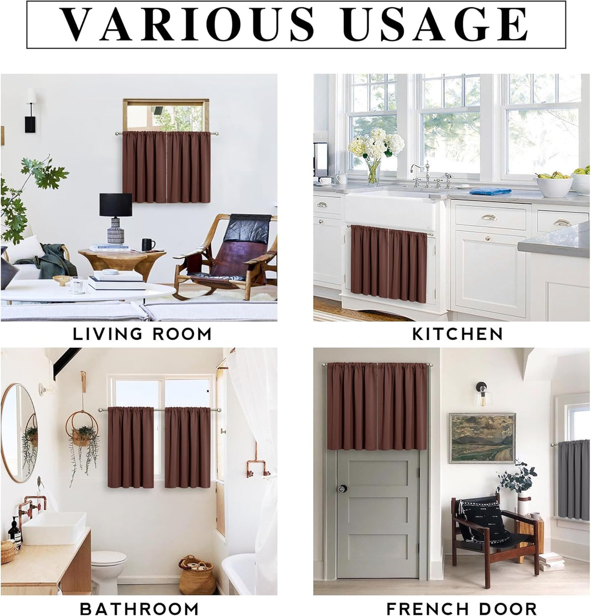 RYB HOME RV Curtains Blackout - Thermal Insulating Privacy Door Windows Camper Curtains for Kids