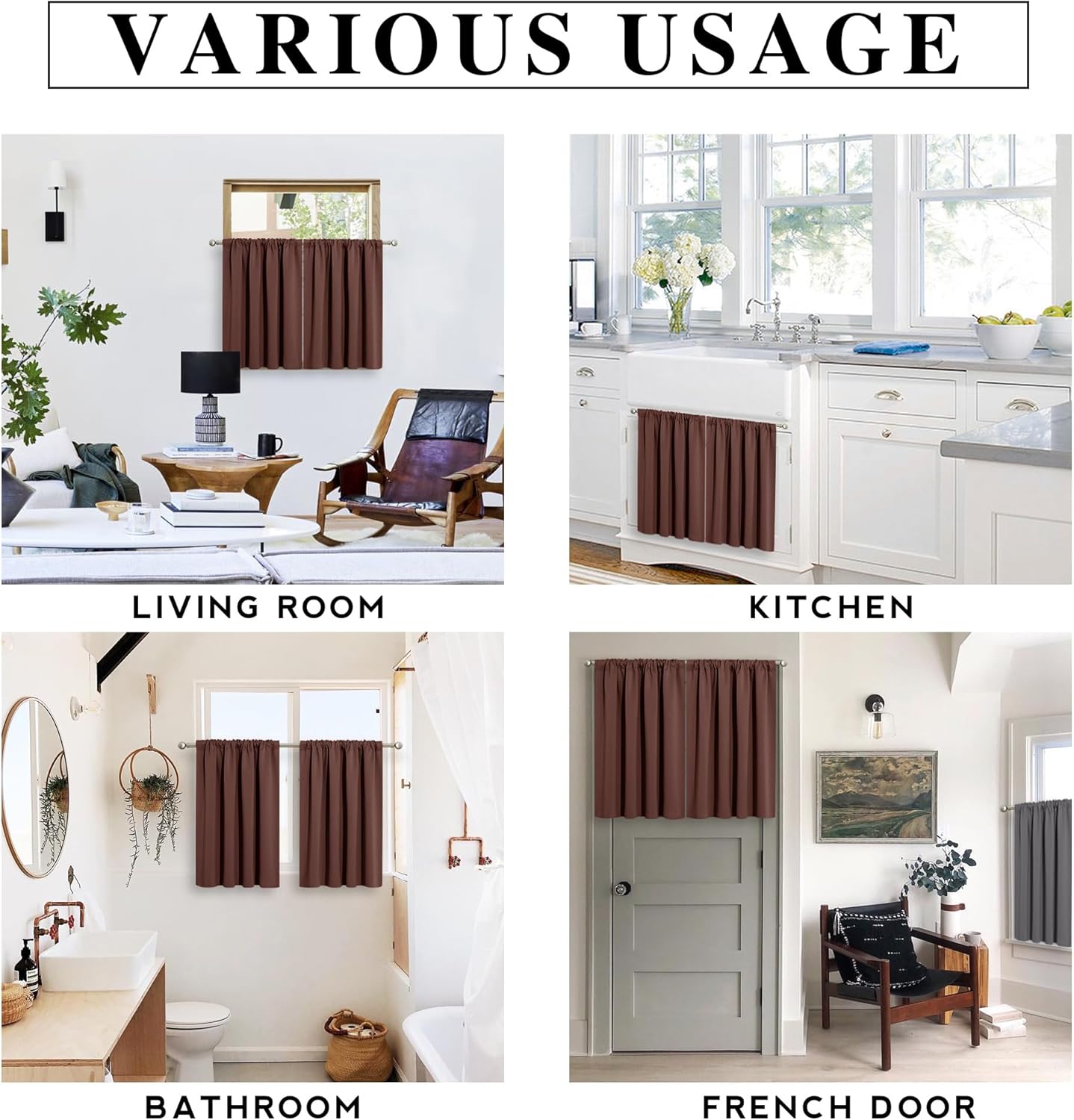 RYB HOME RV Curtains Blackout - Thermal Insulating Privacy Door Windows Camper Curtains for Kids