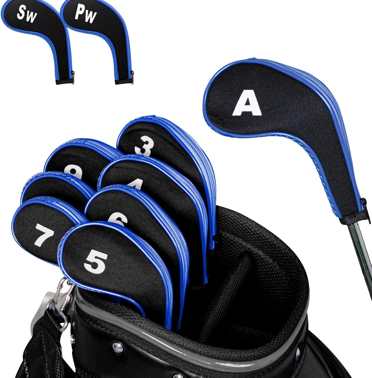 Golf 12pcs Thick Synthetic Golf Iron Head Covers Set Headcover Fit All Brands Callaway Ping