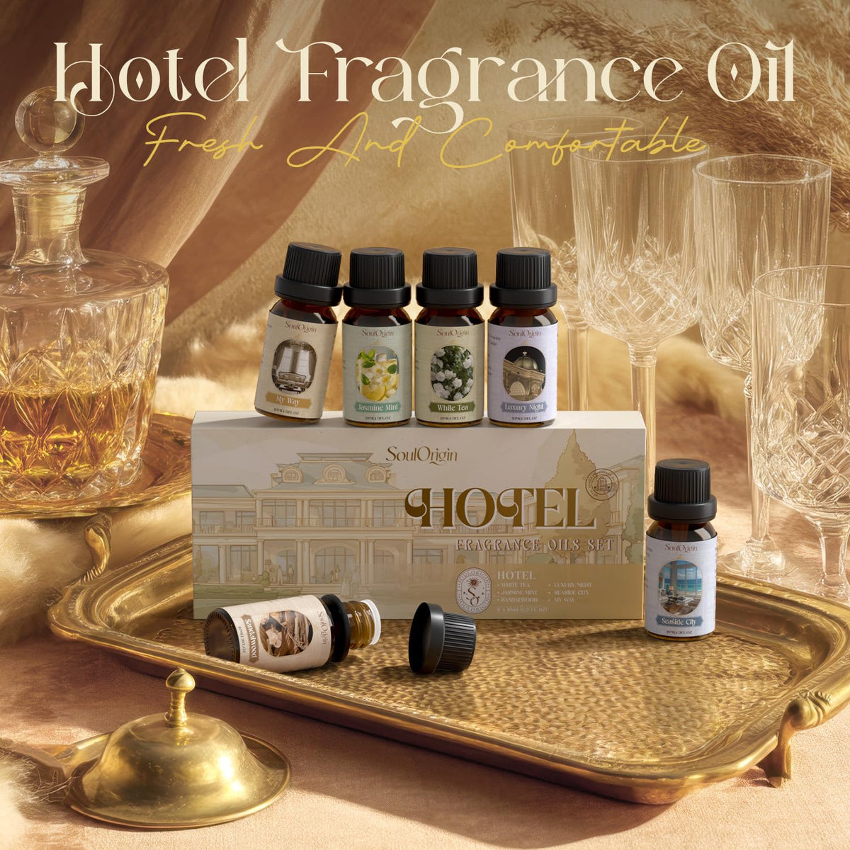 Hotel Fragrance Oils Set, Essential Oil Gift Set for Diffuser, Hotel Scent Diffuser Oil, Diffuser