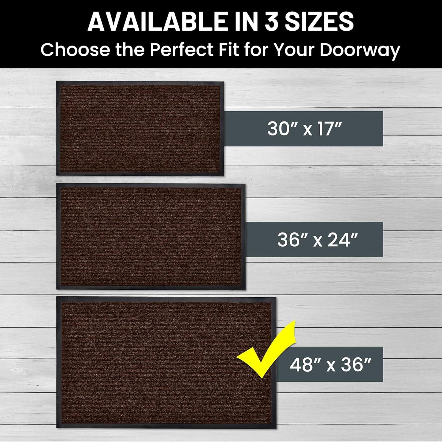 Sierra Concepts Front Door Mat X-Large Welcome Floor Mats - Entryway Indoor Outdoor Entrance