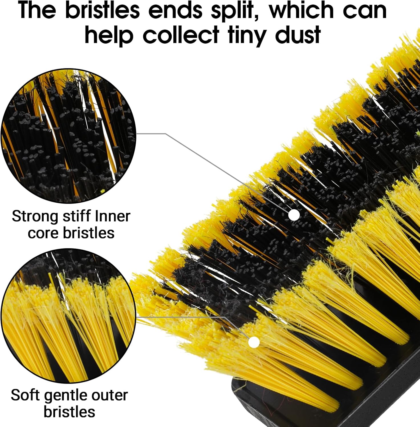 24" Push Broom,Masthome Industrial Broom with Stiff Bristles,Outdoor Broom Heavy Duty and 55" Long