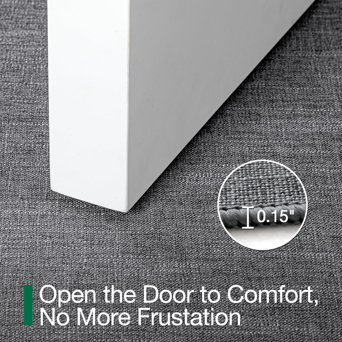 LUMI Ultra Thin Door Mat for Entryway, Low Profile Non Slip Rubber Backing Indoor Doormat, Easy
