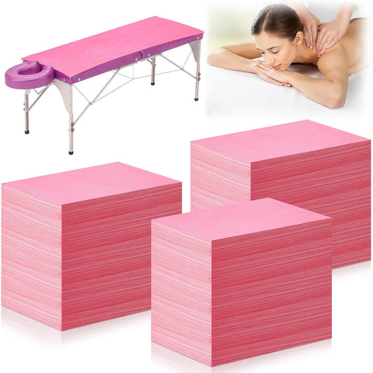 Tegeme 150 Pieces Disposable Massage Table Sheets 31" x 70" Waterproof Bed Sheets Non Woven Bed