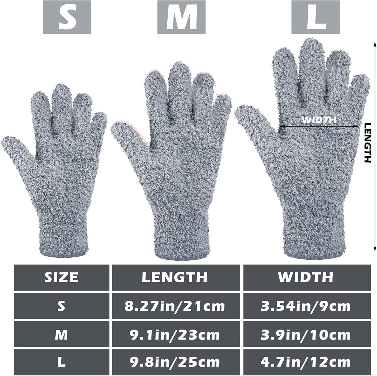 Patelai 3 Pairs Microfiber Plant Dusting Gloves Leaf Cleaning Gloves for Indoor Plants, Blinds