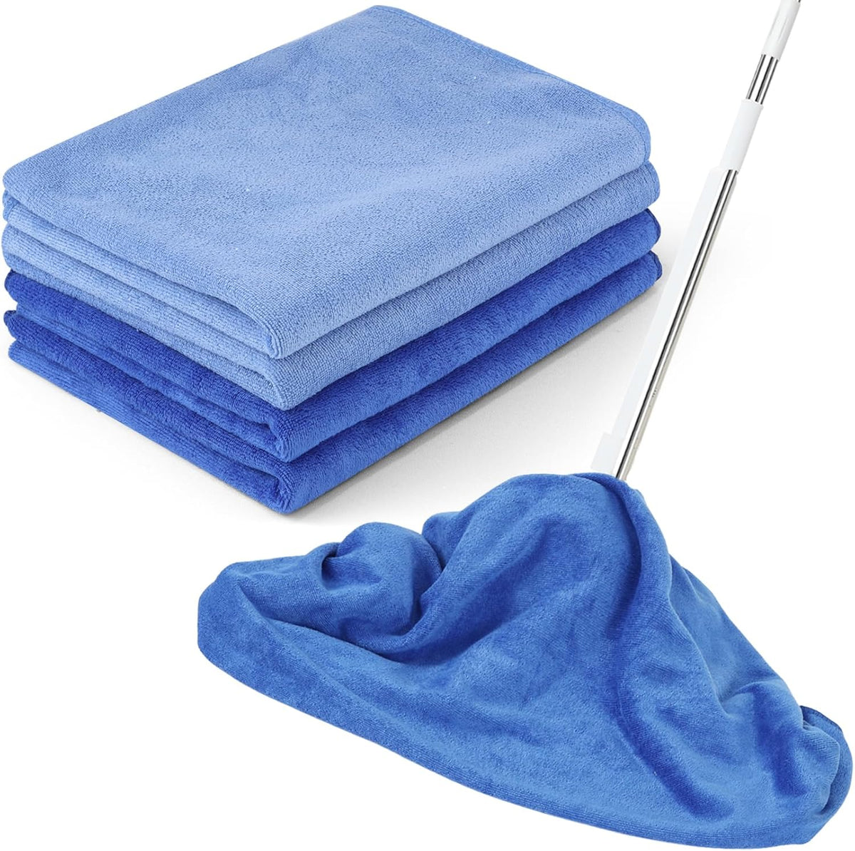 4 Pack Extra Large Microfiber Cleaning Cloths 20"x30", Lint-Free Reusable Towels for Home, Glass