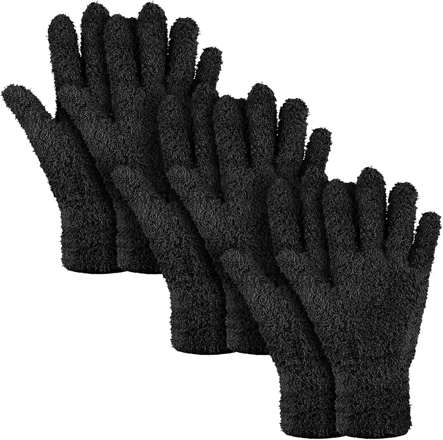Patelai 3 Pairs Microfiber Plant Dusting Gloves Leaf Cleaning Gloves for Indoor Plants, Blinds