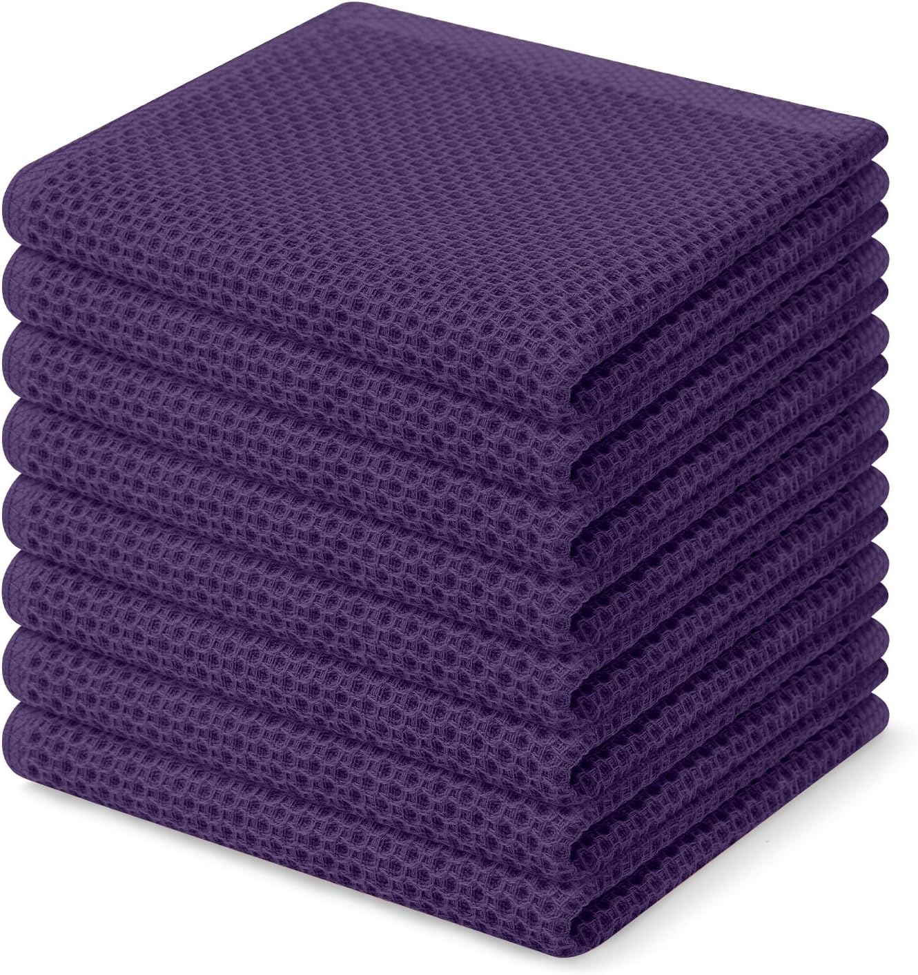 Homaxy 100% Cotton Waffle Weave Kitchen Dish Cloths, Ultra Soft Absorbent Quick Drying Dish Towels