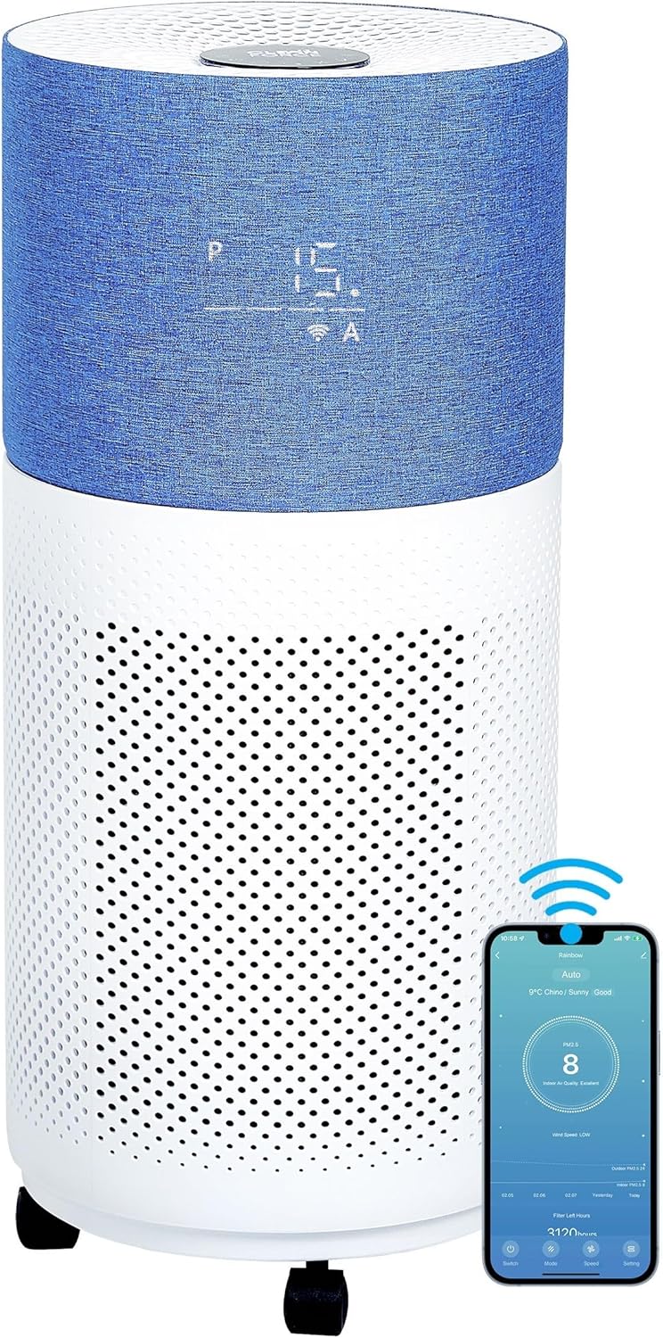 CleanForce Air Purifier for Home Large Room up to 2550 ft², Swiss Sanitized HEPA & Carbon Filter