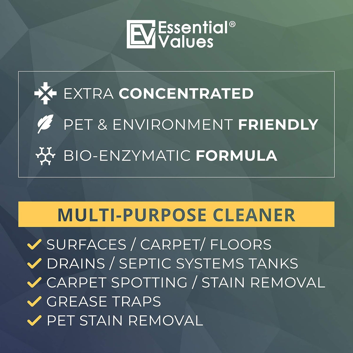Enzyme Cleaner (1 Gallon / 128 Fl OZ), Drain Cleaner, Made in USA – Multi-Purpose Solution- Stop