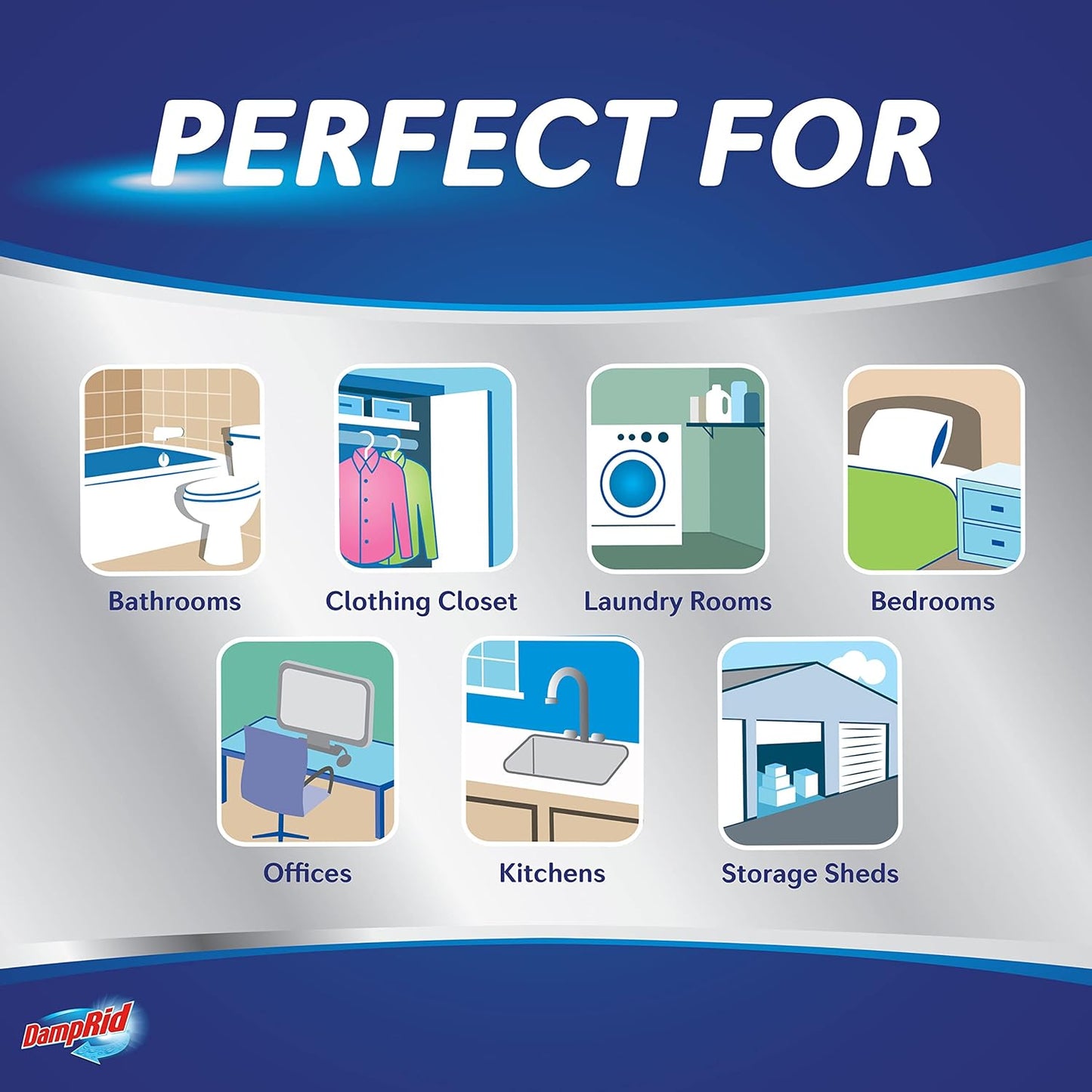 DampRid Refill Bag, 42 oz., 4-Pack - Fragrance Free Moisture Absorbers for Rooms with Excess