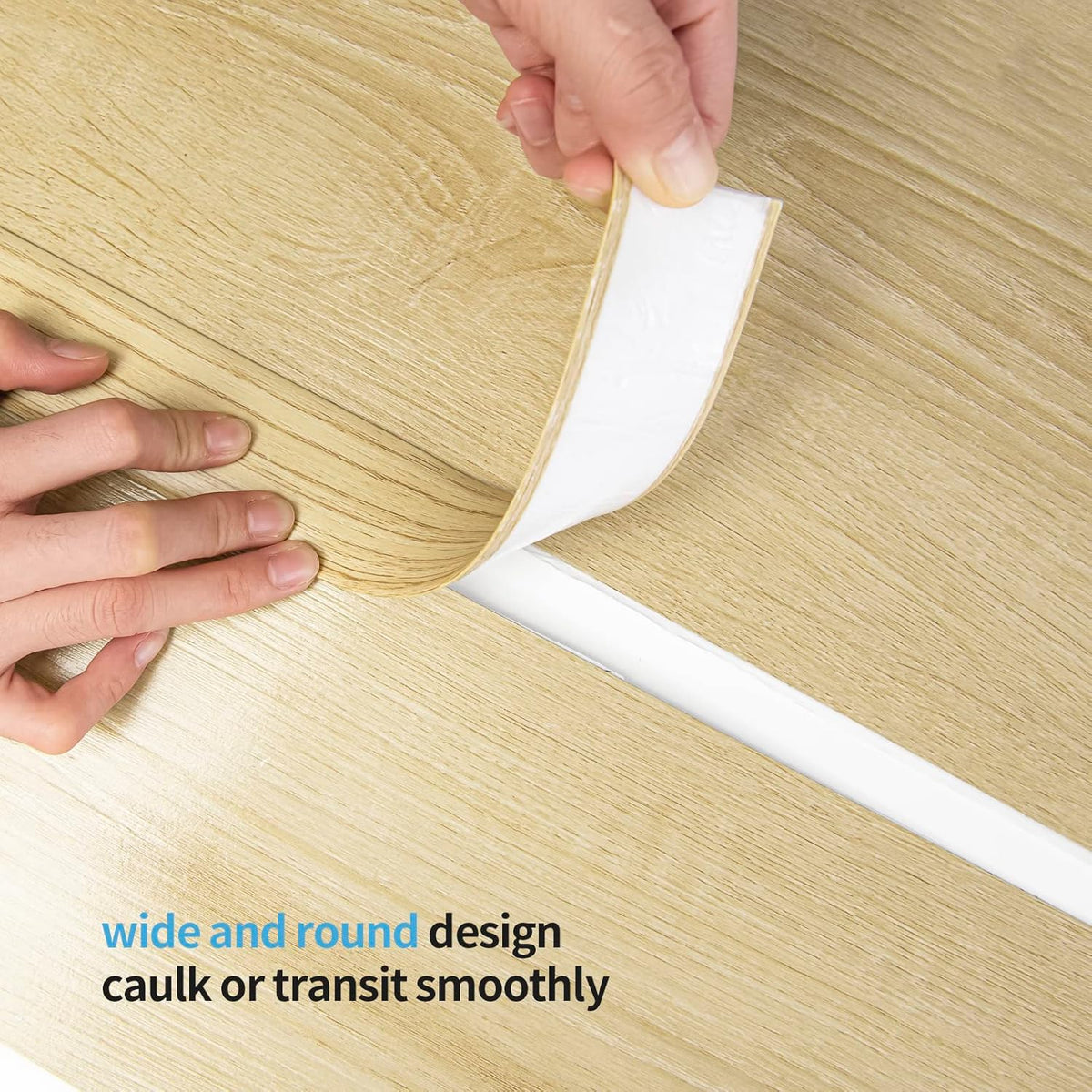 Art3d Self Adhesive Vinyl Floor Transition Strip Laminate Floor Strip Floor Flat Divider Strip for