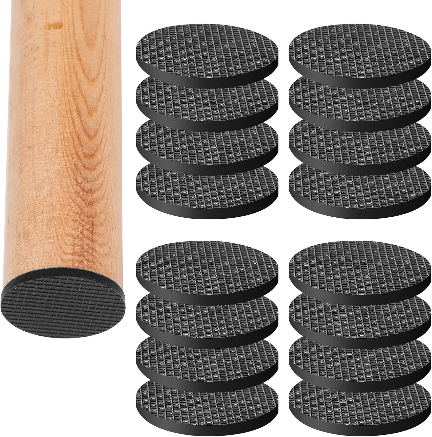 CHUNZEXI Non Slip Furniture Pads - 16 Premium Furniture Grippers Self Adhesive Rubber Furniture