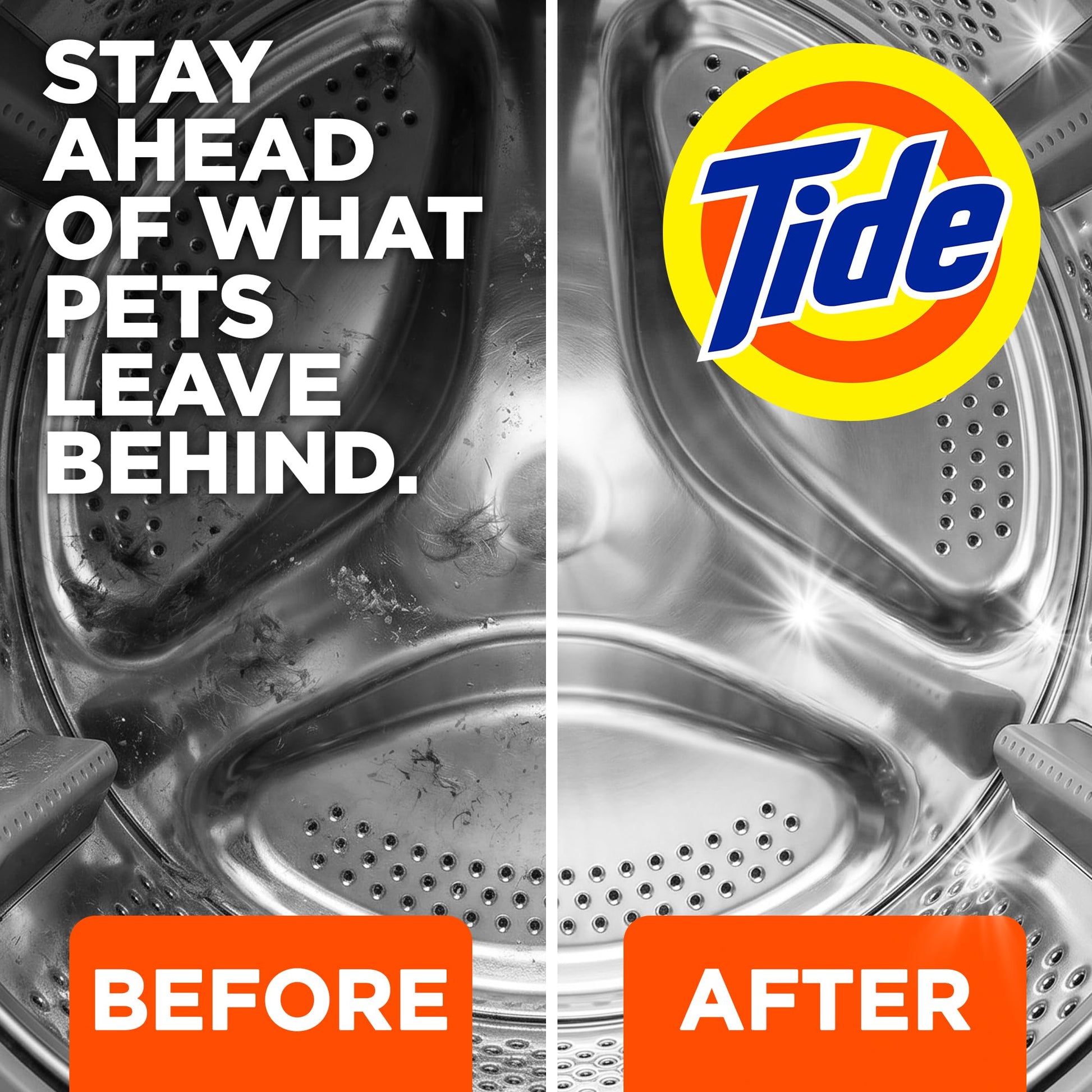 Tide Pet Washing Machine Cleaner 52 Week Supply with Oxi for Front and Top Loader Washer Machines