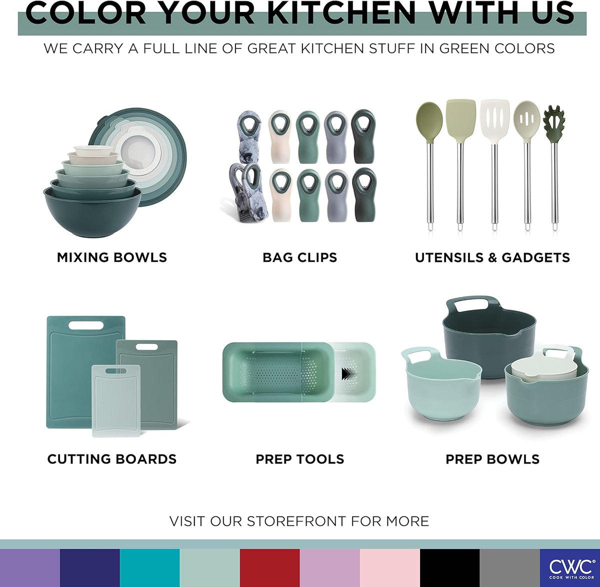 COOK WITH COLOR Bag Clips - Heavy Duty Chip Clip and Refrigerator Magnet Clips for Food Storage