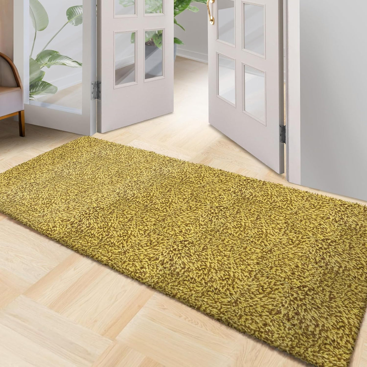 Premium Microfiber Indoor Door Mat – 36"x72" Washable Entry Mat, Non-Slip, Waterproof Backing