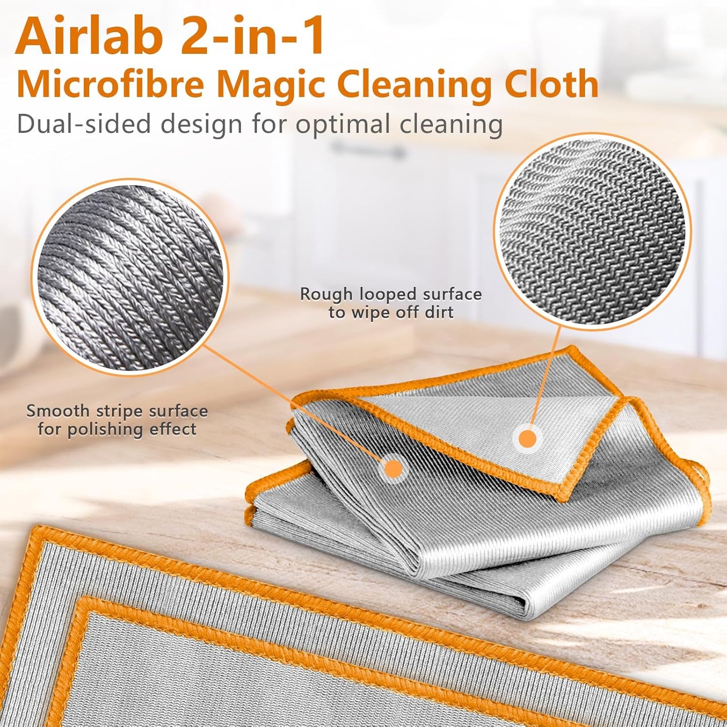 Glass Polishing Cloth Streak Free Miracle Microfiber Cleaning Cloth Lint Free Cleaning Rags for