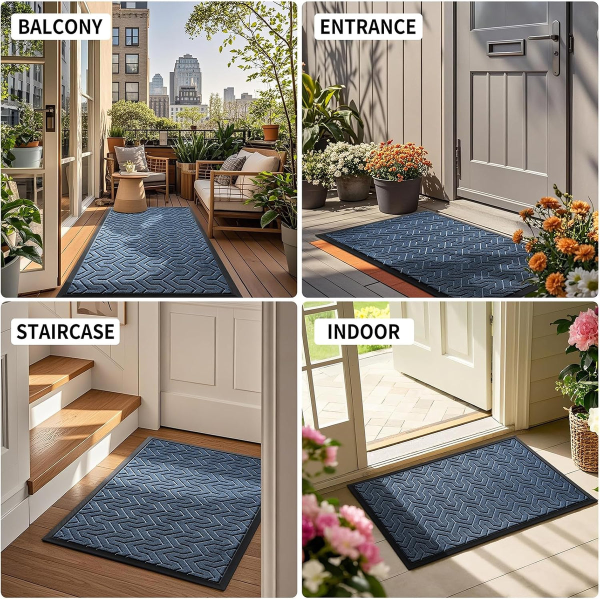 Yimobra Front Door Mat Outside Entrance 29.5x17, Waterproof Heavy Duty Outdoor Mats for Front Door