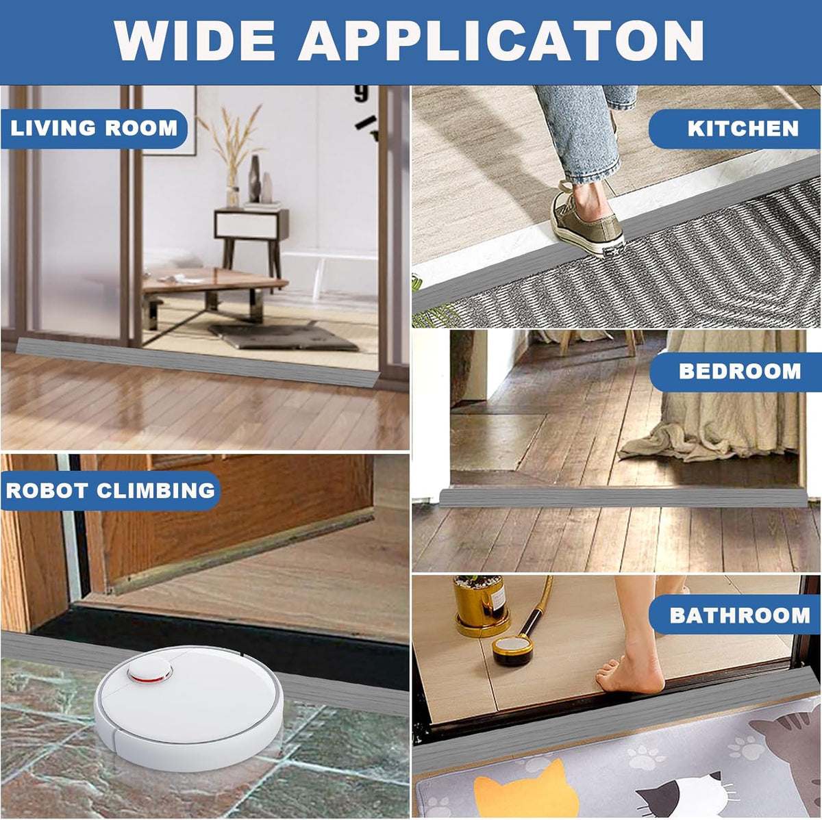 Vinyl Door Threshold Flooring Transition Strip Self Adhesive Carpet Edging Strip for Laminate
