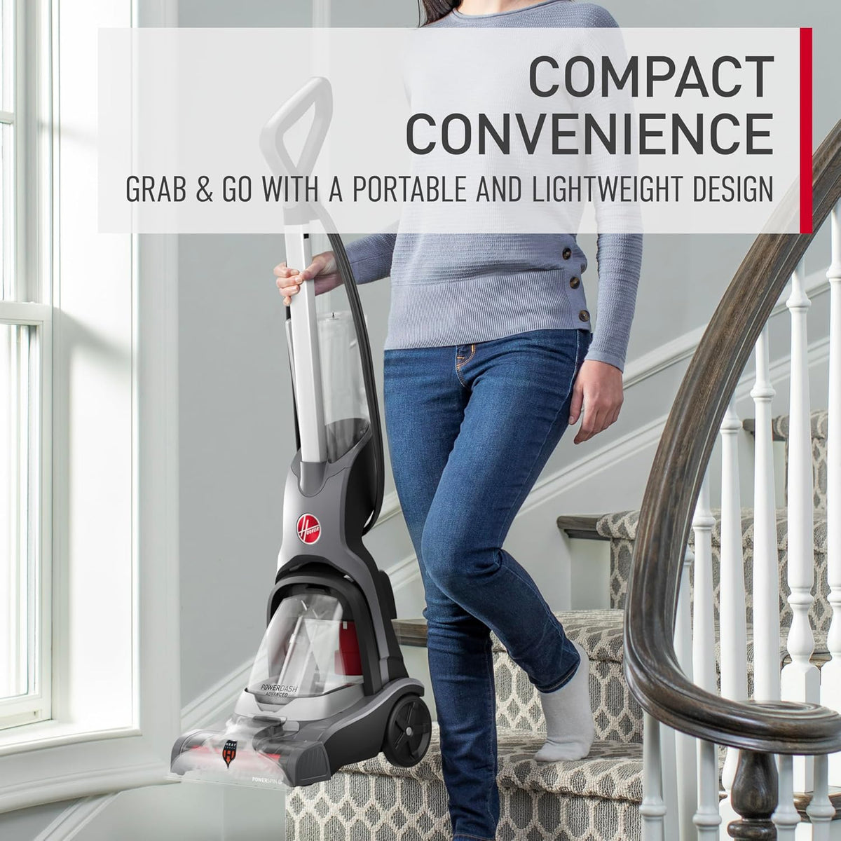 Hoover PowerDash Pet Advanced Compact Carpet Cleaner Machine with Above Floor Cleaning, Lightweight