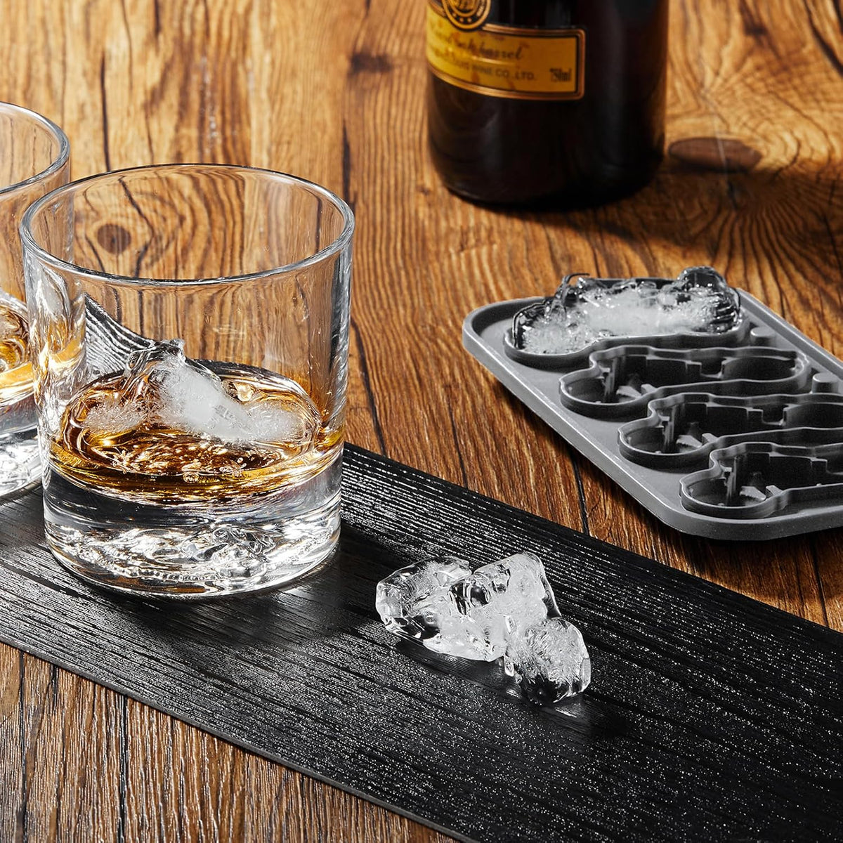 Nax Caki 3D Motorcycle Ice Cube Tray, Large Silicone Fun Shapes Ice Cube Mold for Whiskey