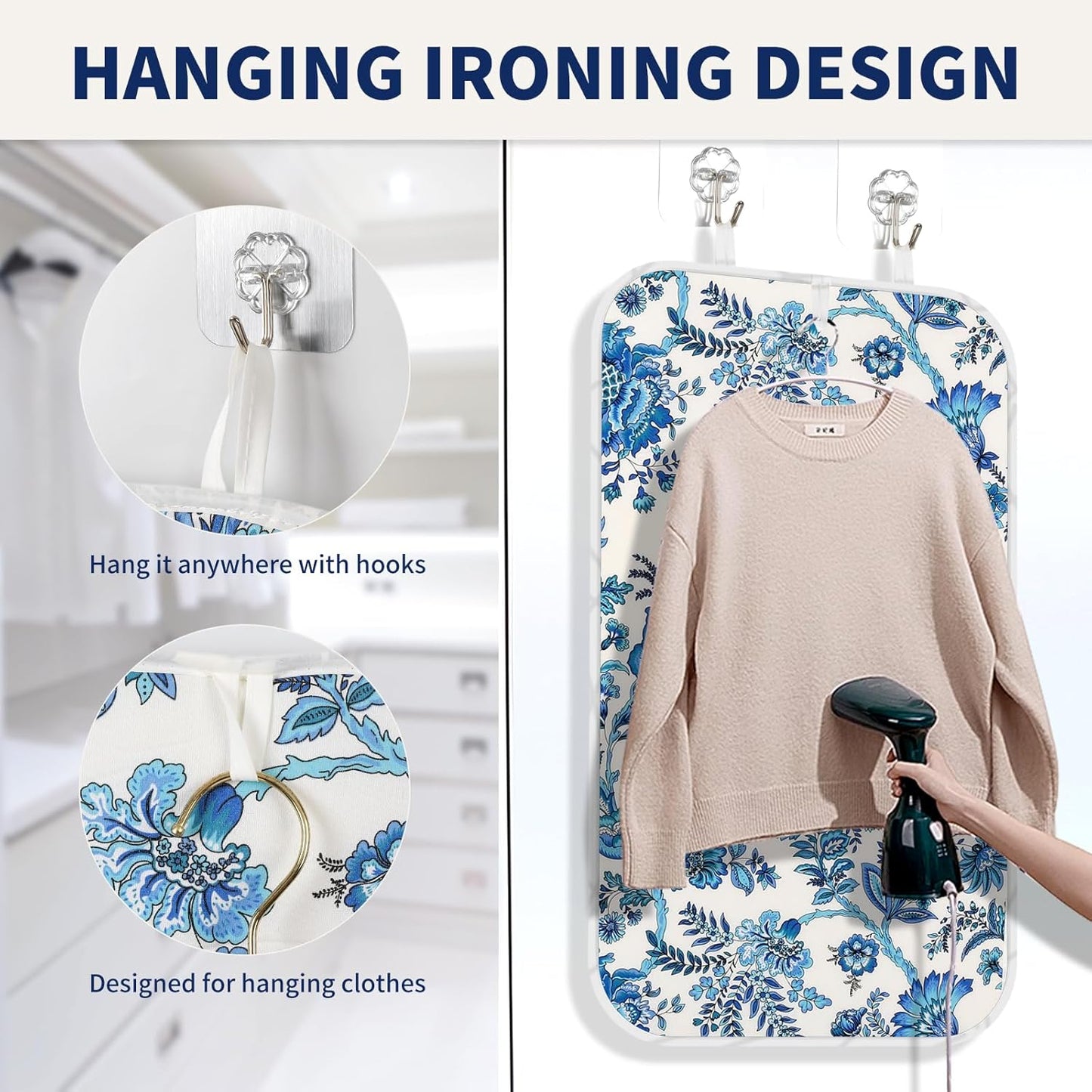 Ironing Mat Iron Anywhere Portable Ironing Pad with 3mm Padding for Steam Pressing on Tabletop or