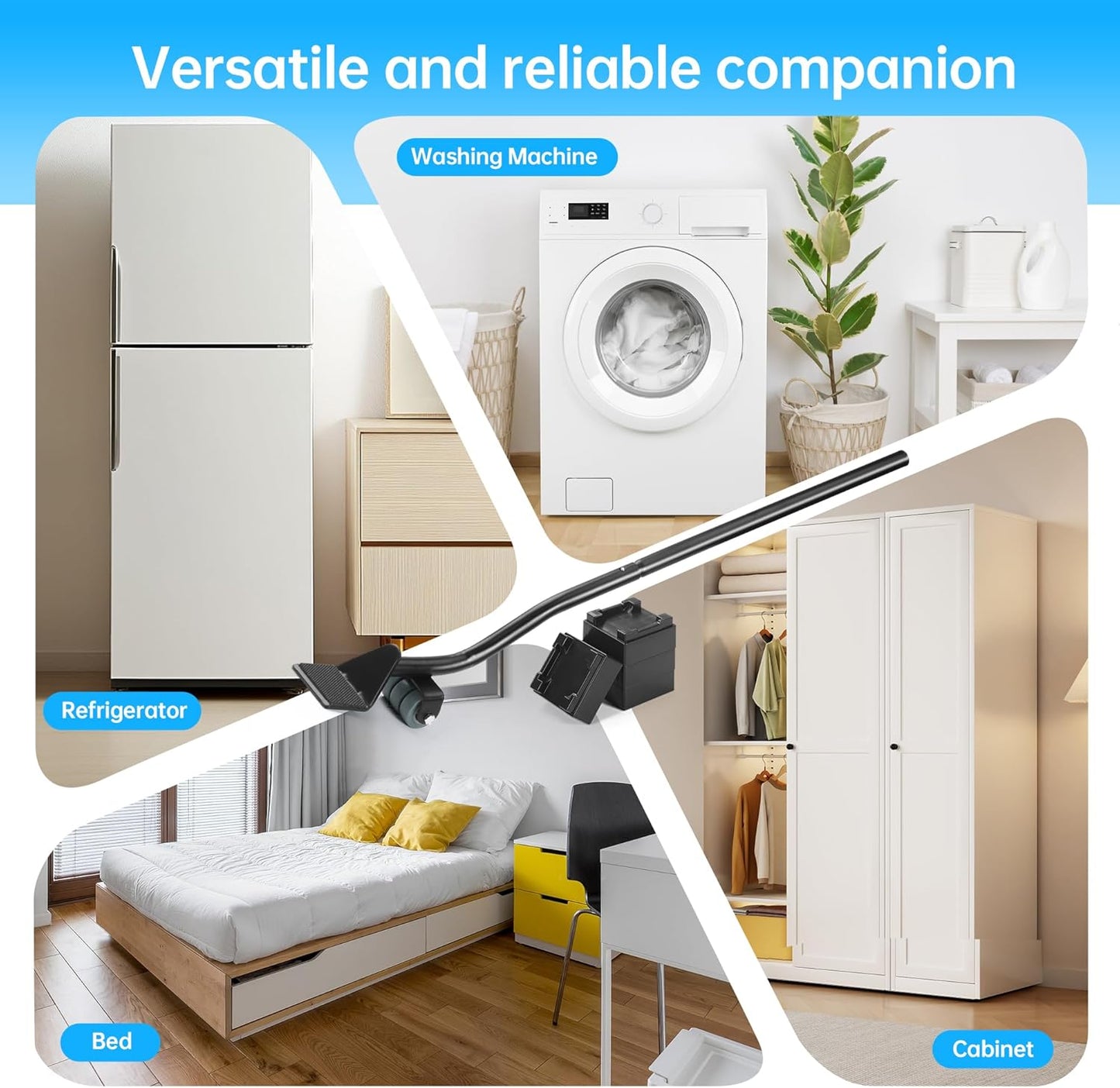 Furniture Lifter Tool, Appliance Lifter, Save 80% Effort, Lift Up to 800 Pounds Heavy Items